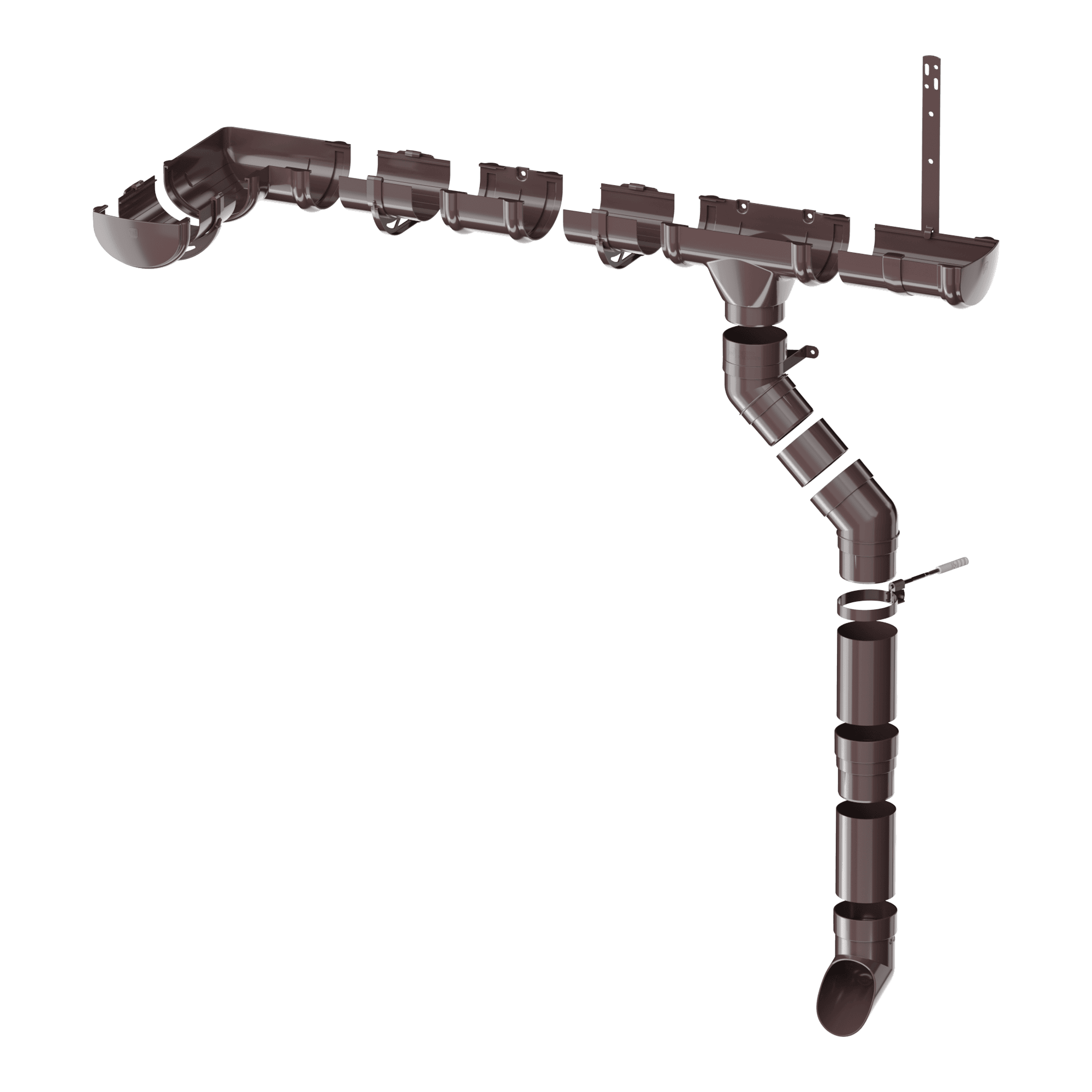 Пластиковая водосточная система ∅ 120/80 ТЕХНОНИКОЛЬ ОПТИМА
