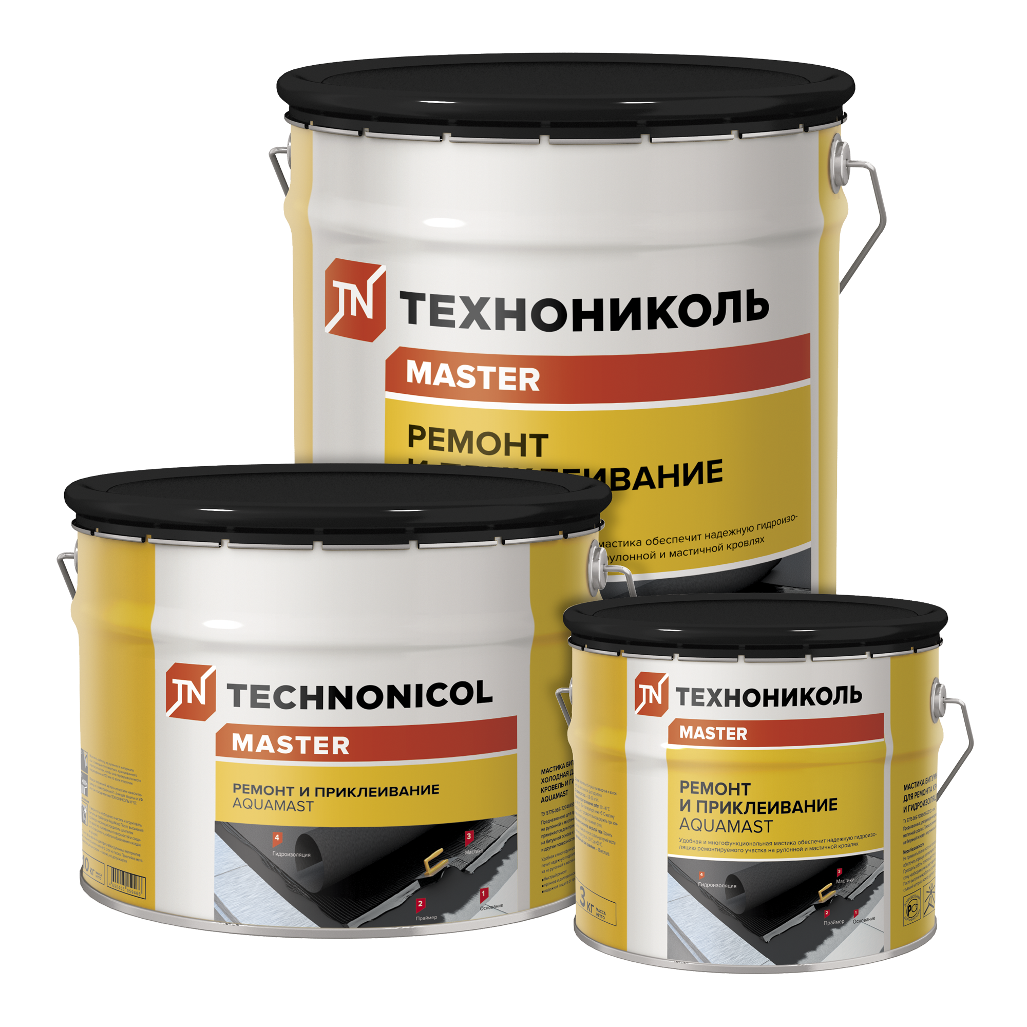Мастика для ремонта кровель и гидроизоляции битумная холодная AquaMast