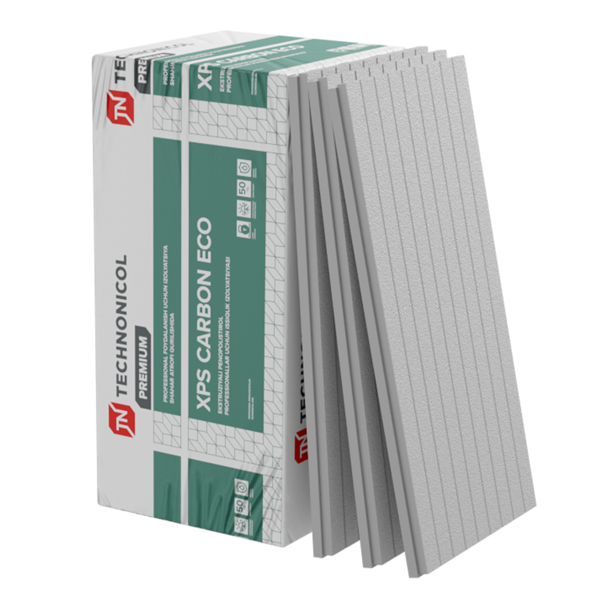 Экструзионный пенополистирол (XPS) CARBON ECO FAS