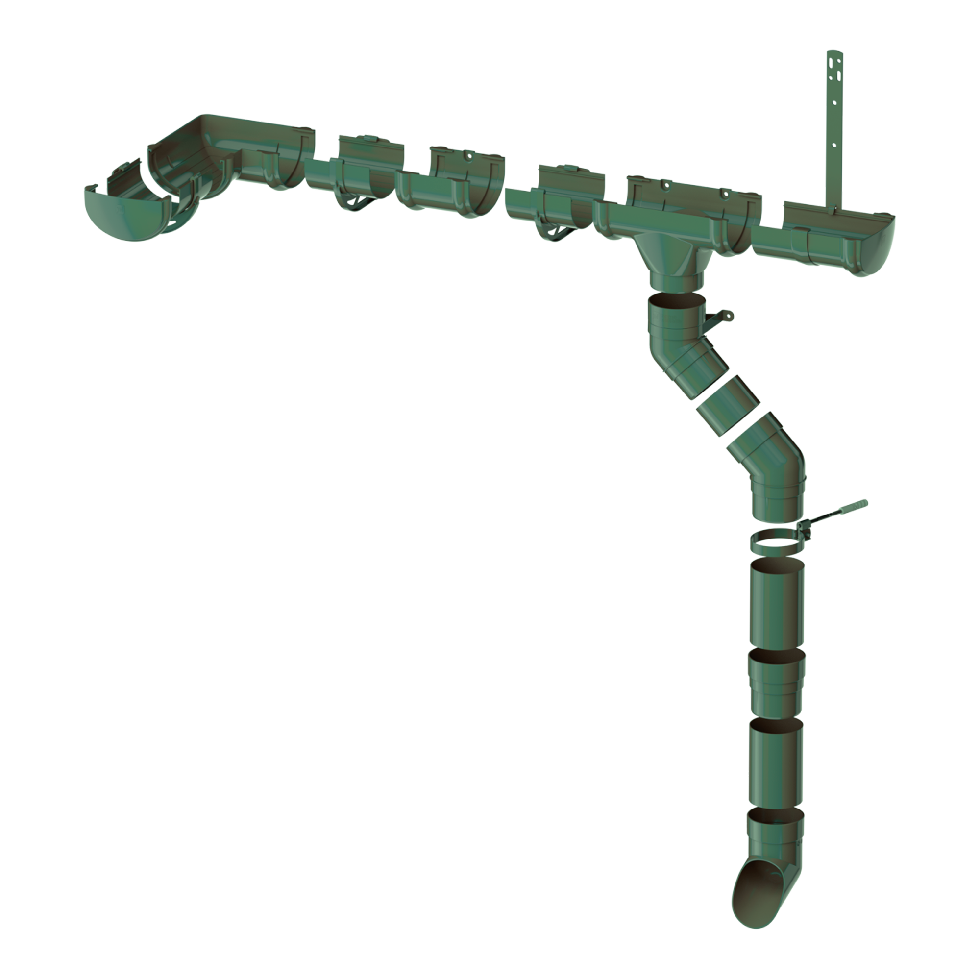 Пластиковая водосточная система ∅ 120/80 ТЕХНОНИКОЛЬ ОПТИМА