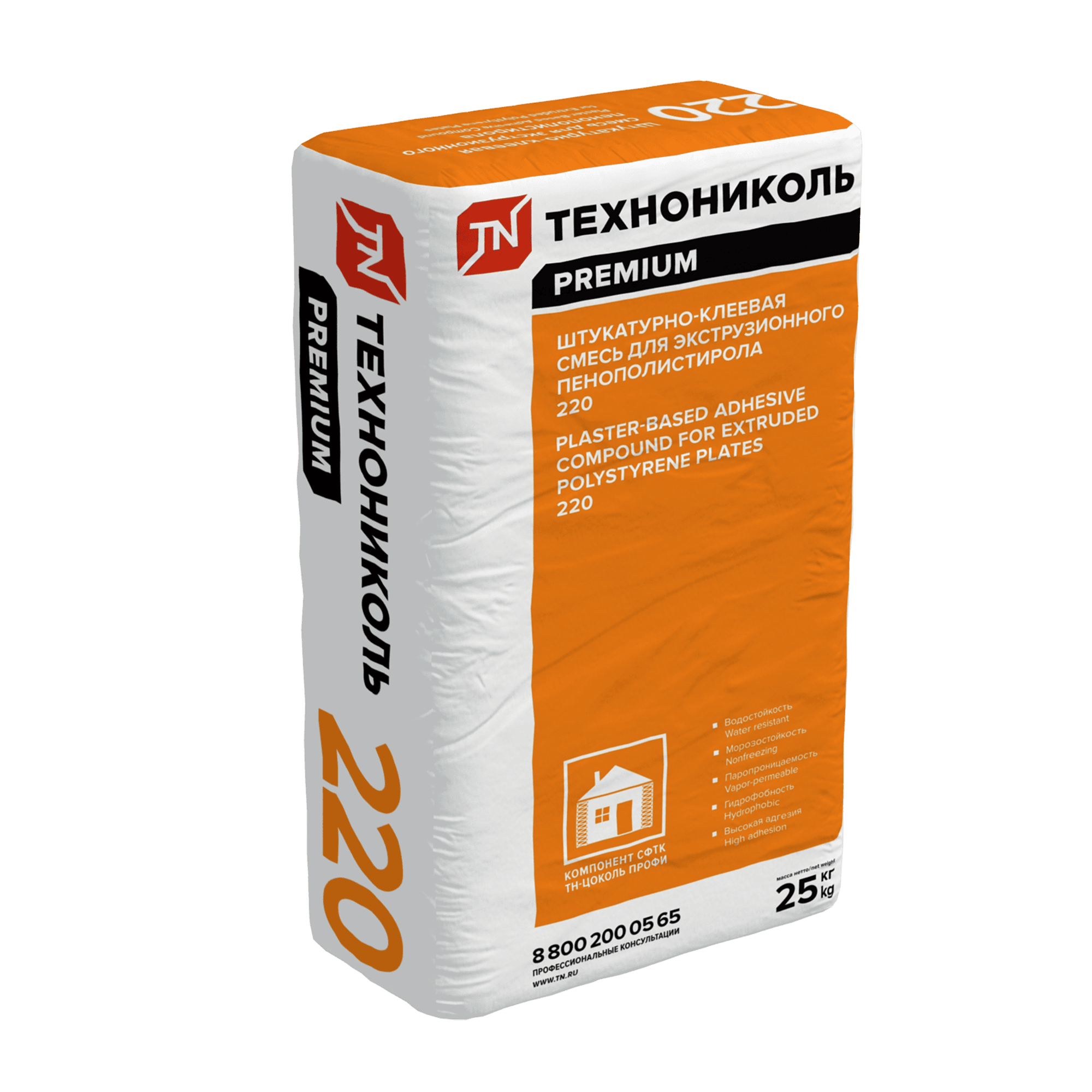 МАТЕРИАЛЫ ДЛЯ ШТУКАТУРНОГО ФАСАДА Штукатурно-клеевая смесь для плит из экструзионного пенополистирола ТЕХНОНИКОЛЬ 220