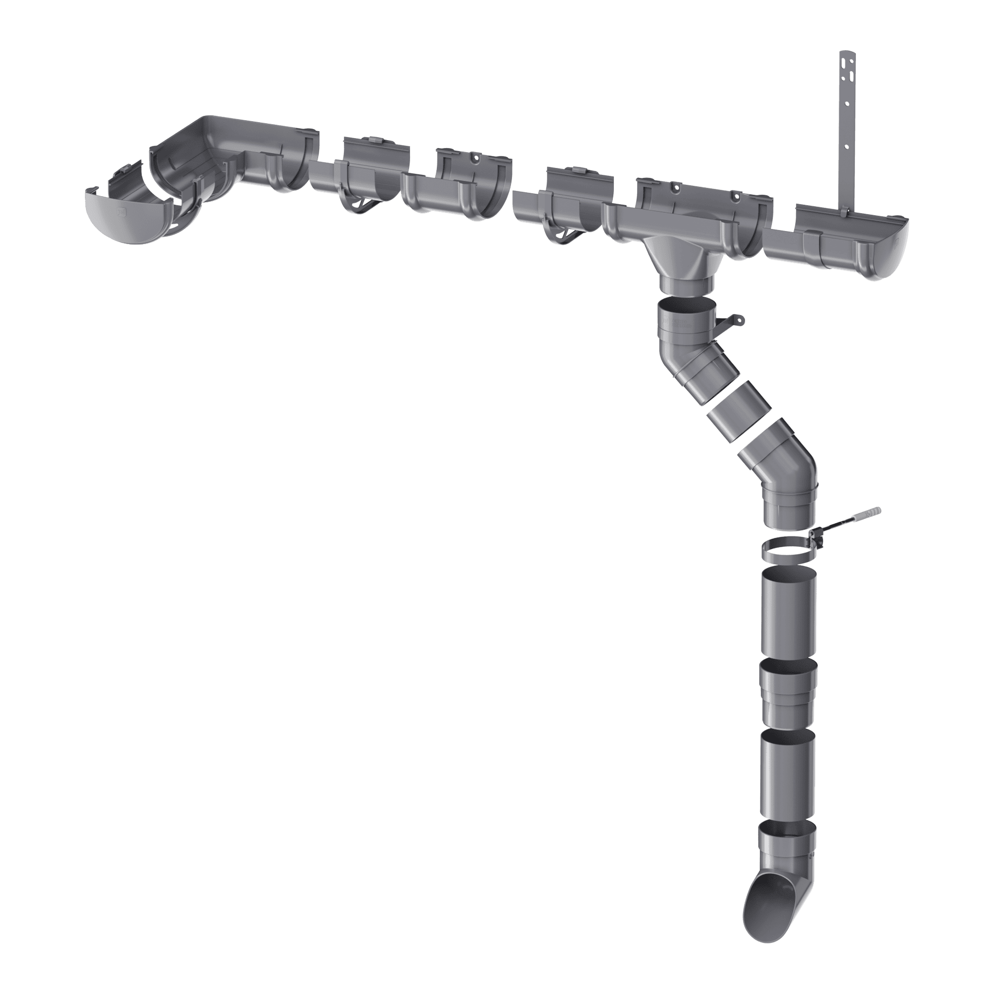Пластиковая водосточная система ∅ 120/80 ТЕХНОНИКОЛЬ ОПТИМА