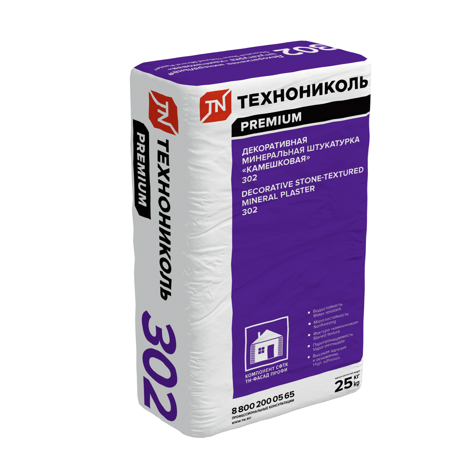 Декоративная минеральная штукатурка ТЕХНОНИКОЛЬ 302 «камешковая»