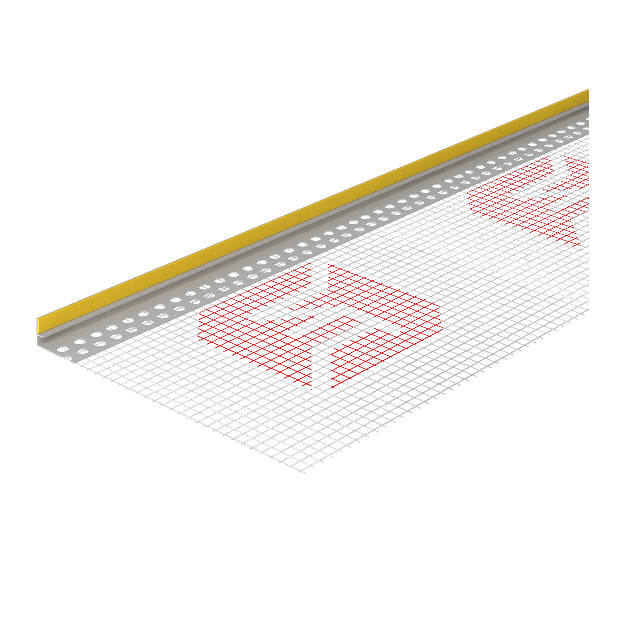 МАТЕРИАЛЫ ДЛЯ ШТУКАТУРНОГО ФАСАДА Профиль примыкающий оконный ТЕХНОНИКОЛЬ с армирующей сеткой