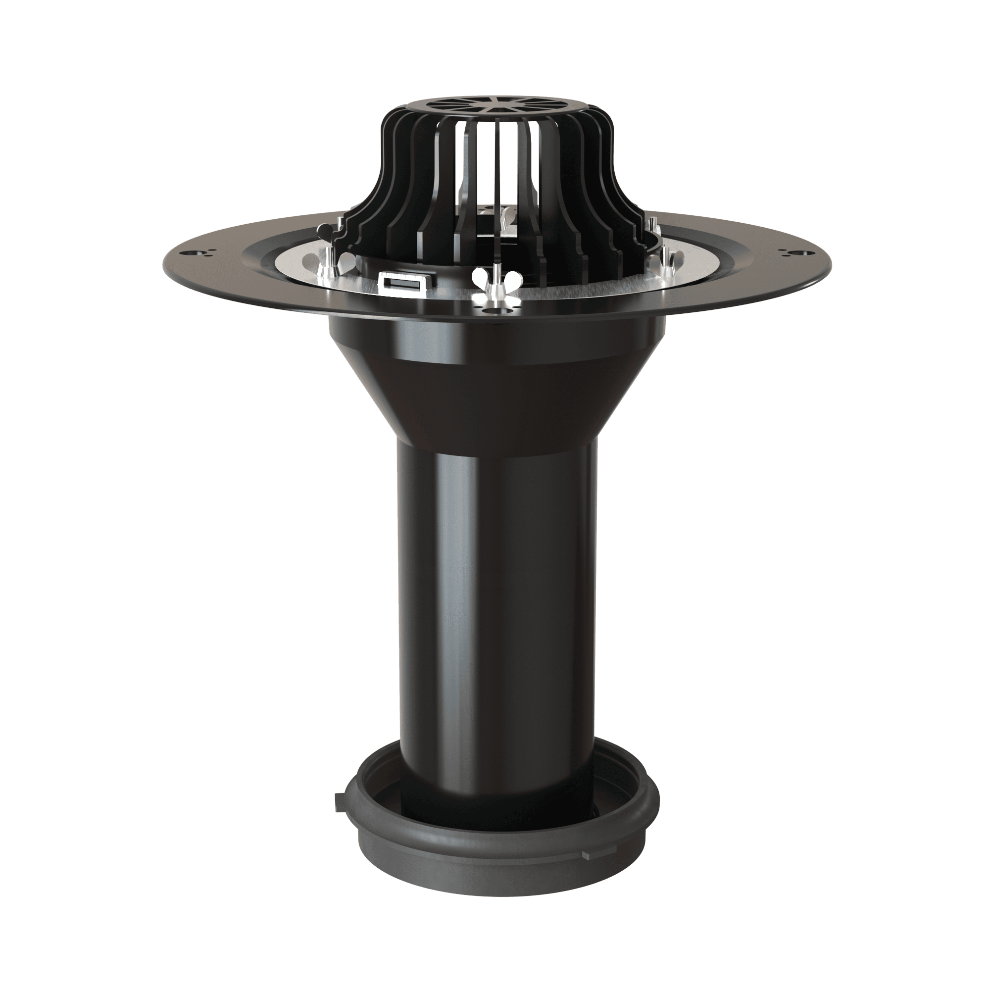 Надставной элемент с обжимным металлическим фланцем и уплотнительным кольцом