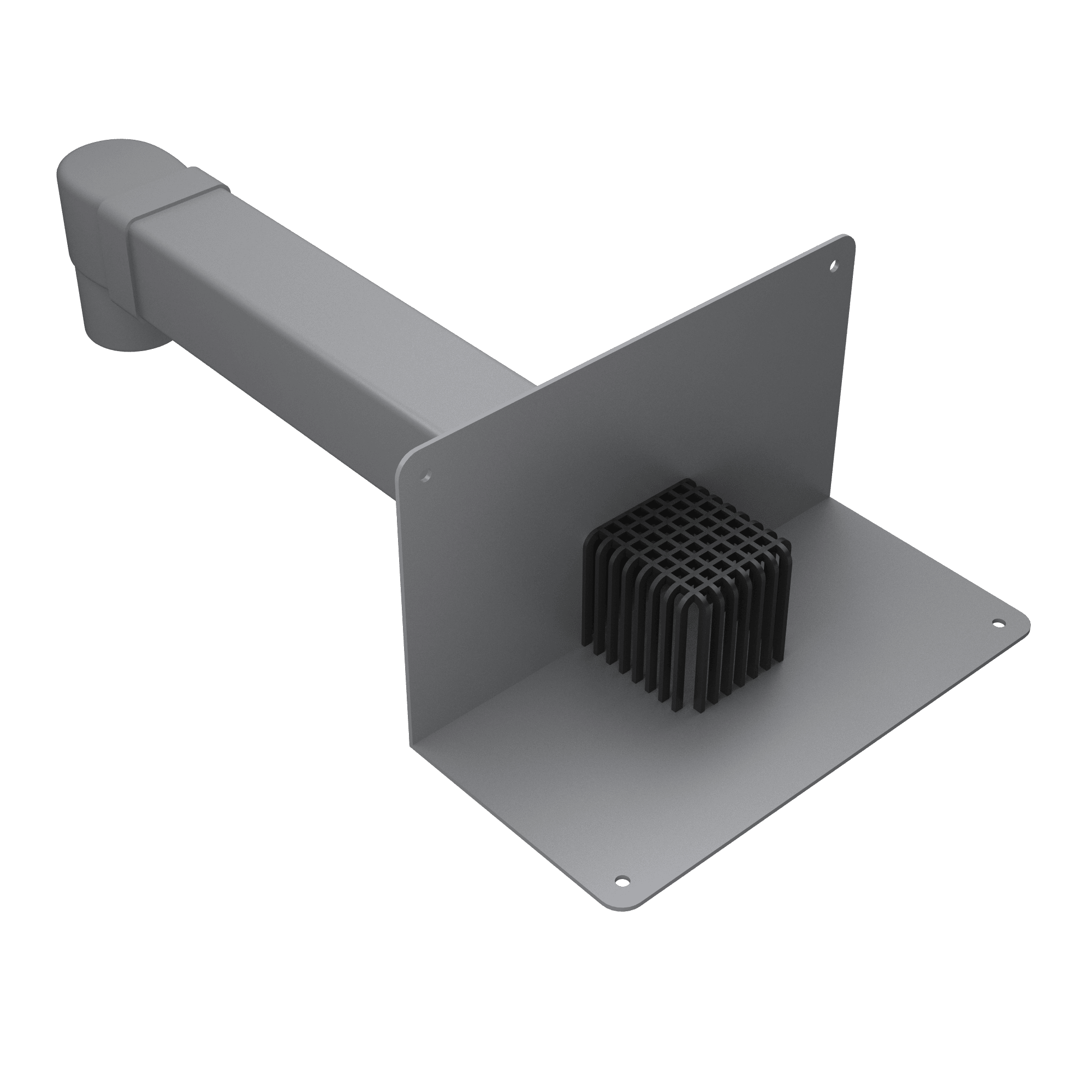 ПВХ воронка парапетная 100х100 длиной 650мм с отводом и листоуловителем ТЕХНОНИКОЛЬ