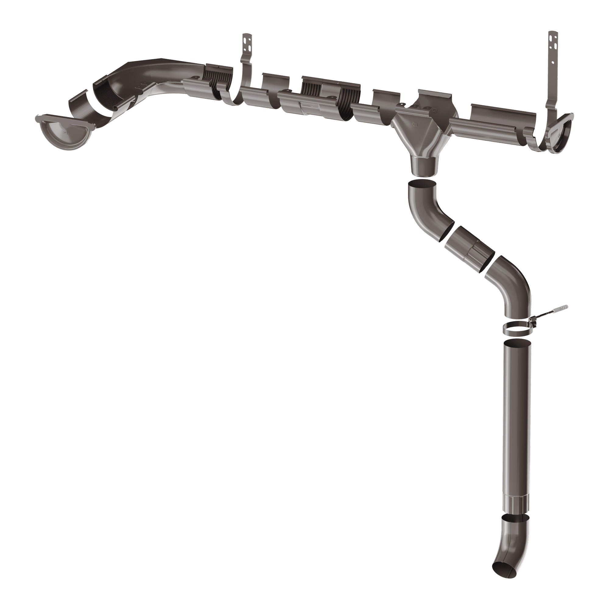 Металлическая водосточная система ∅ 125/90 ТЕХНОНИКОЛЬ