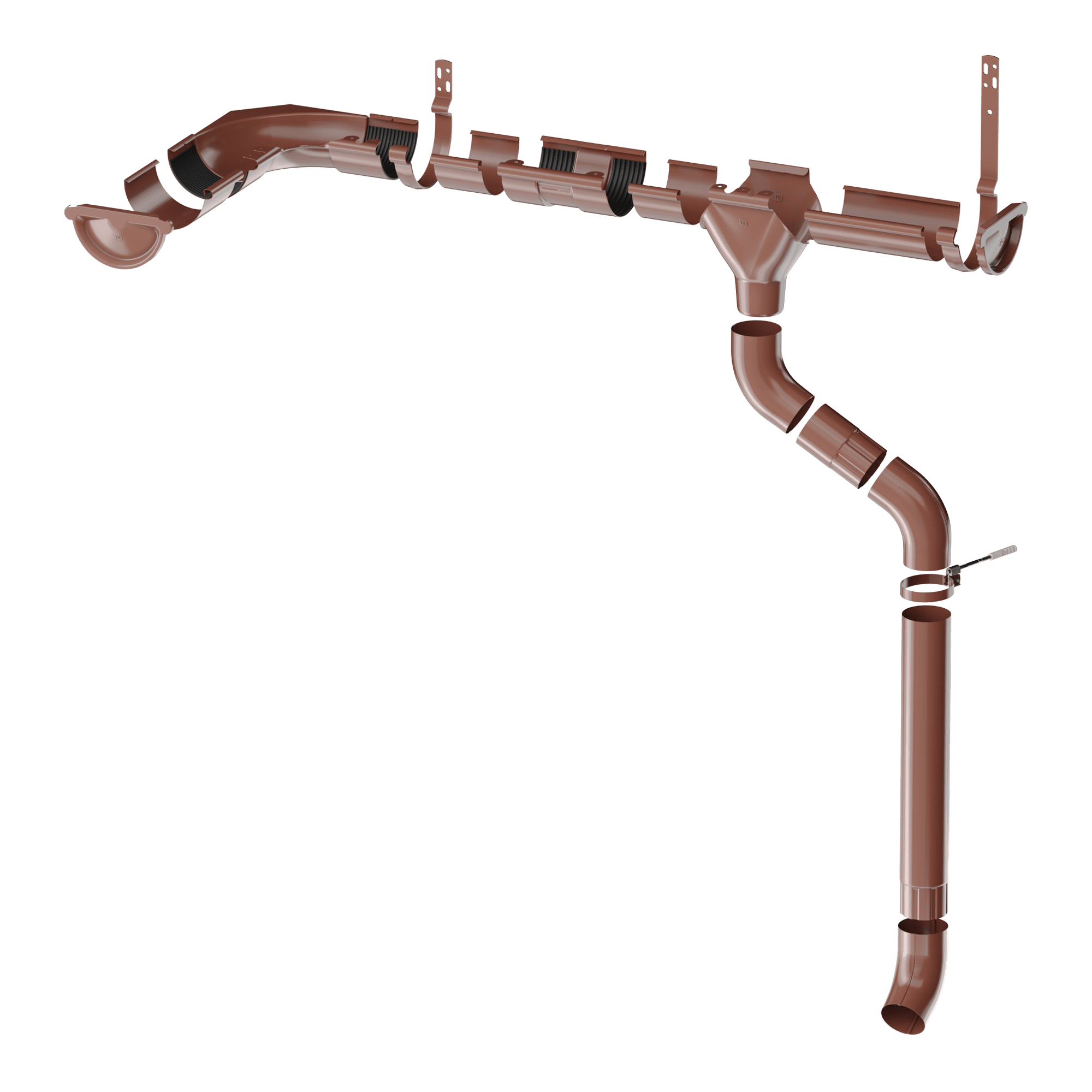 Металлическая водосточная система ∅ 125/90 ТЕХНОНИКОЛЬ