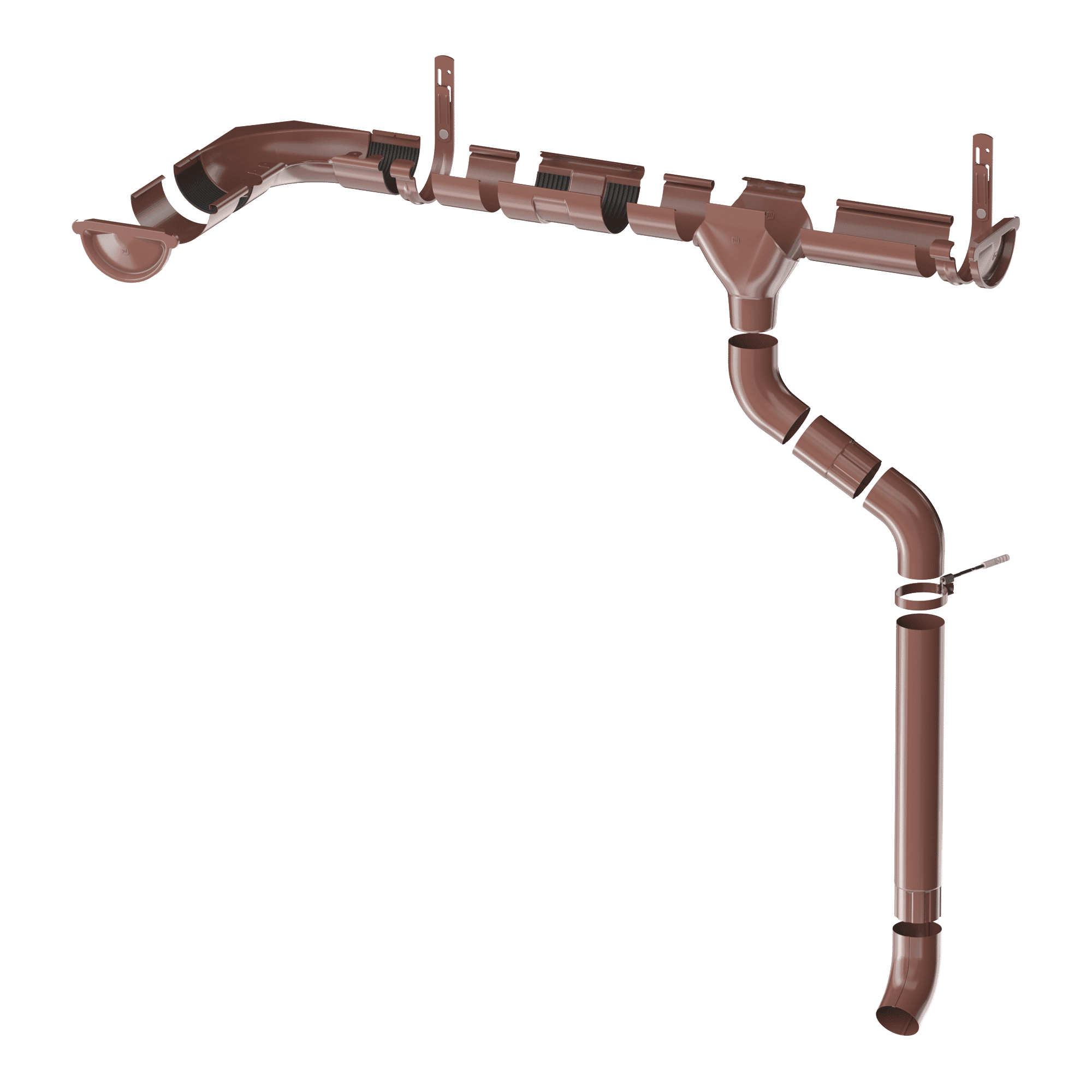 Металлическая водосточная система ∅ 125/90 ТЕХНОНИКОЛЬ Стандарт