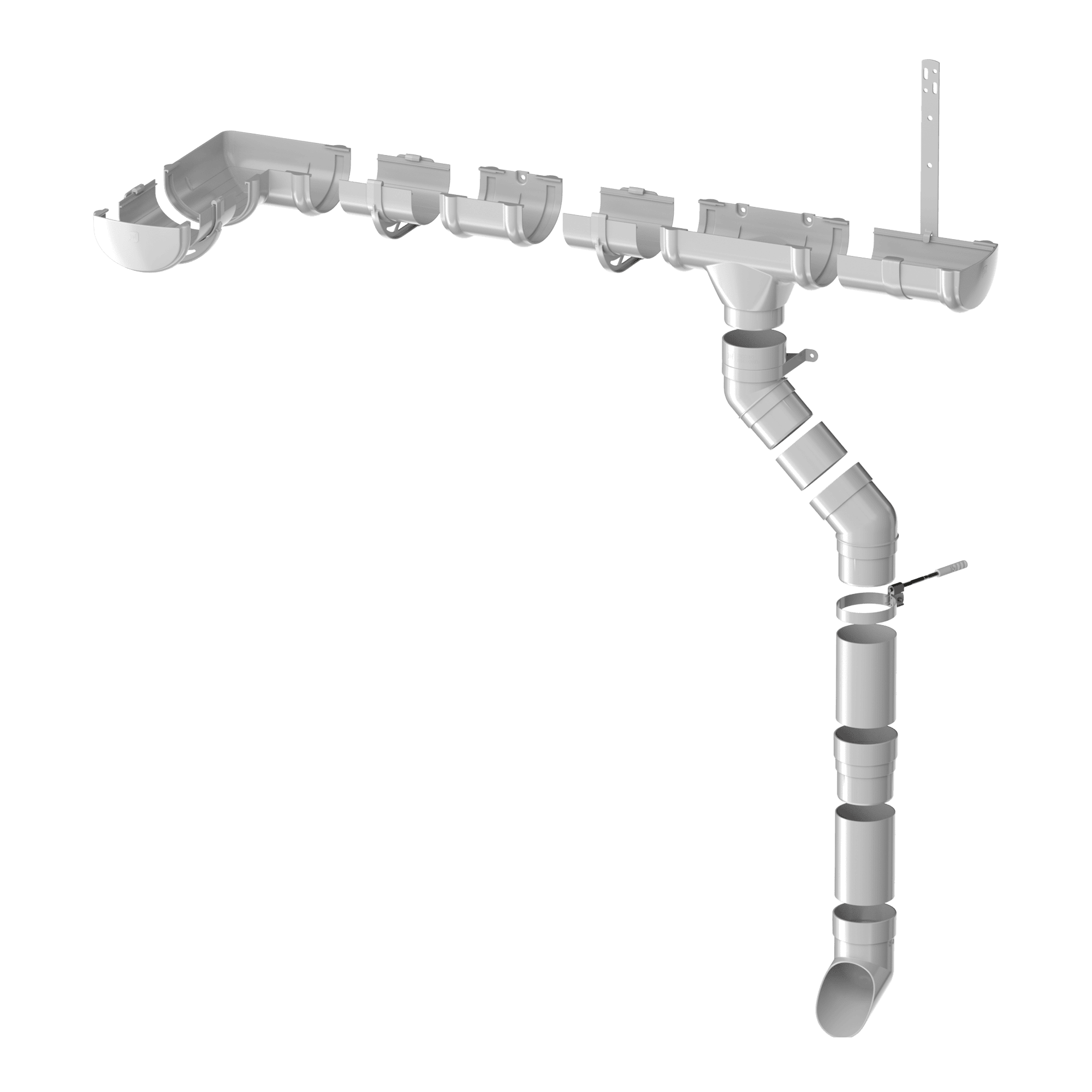 Пластиковая водосточная система ∅ 120/80 ТЕХНОНИКОЛЬ ОПТИМА