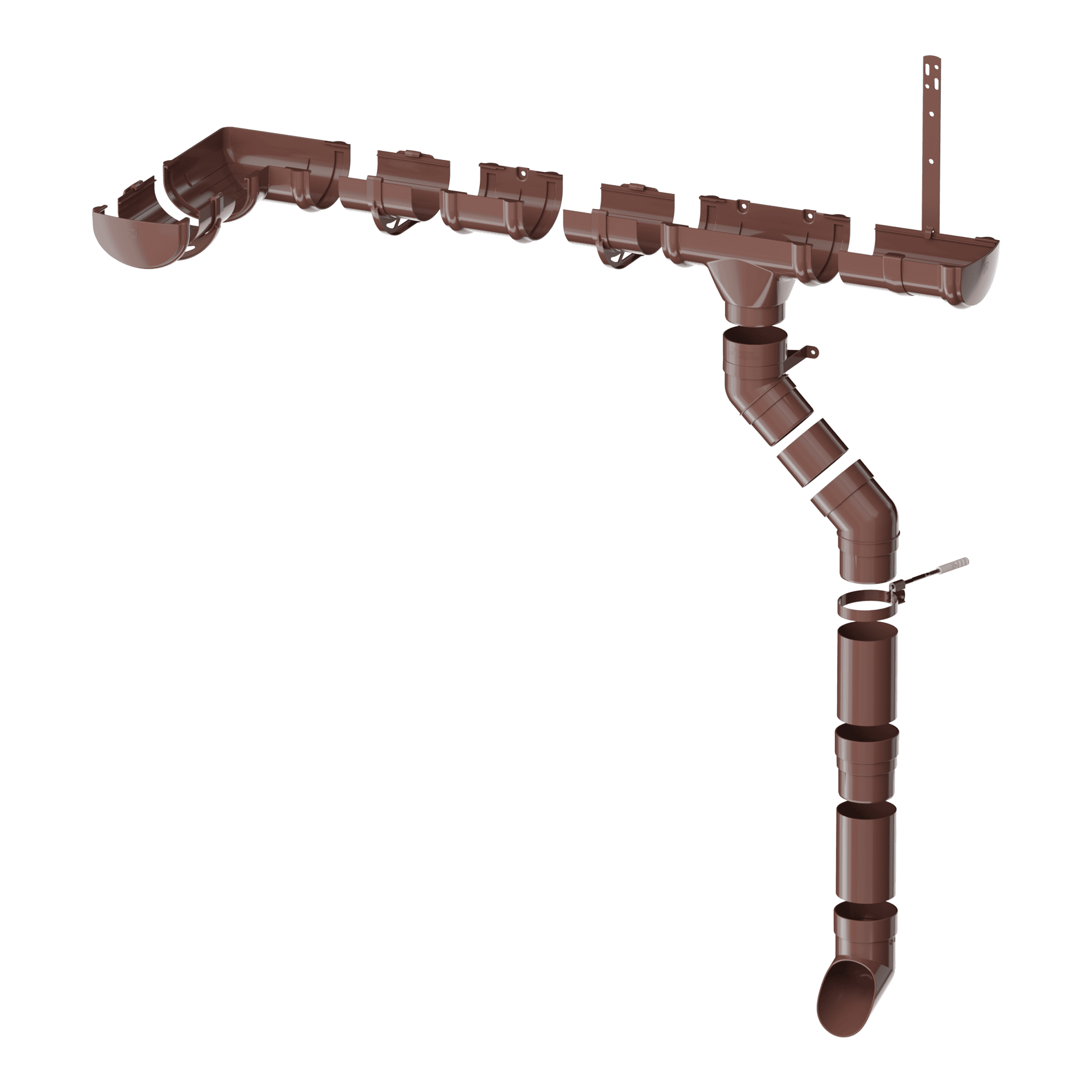 Пластиковая водосточная система ∅ 120/80 ТЕХНОНИКОЛЬ ОПТИМА
